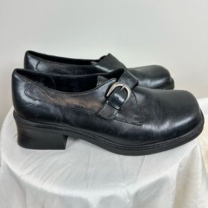 Thom Mcan black leather upper shoes with buckle